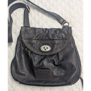 👜 Fossil Vintage Leather Crossbody Bag Medium Brown